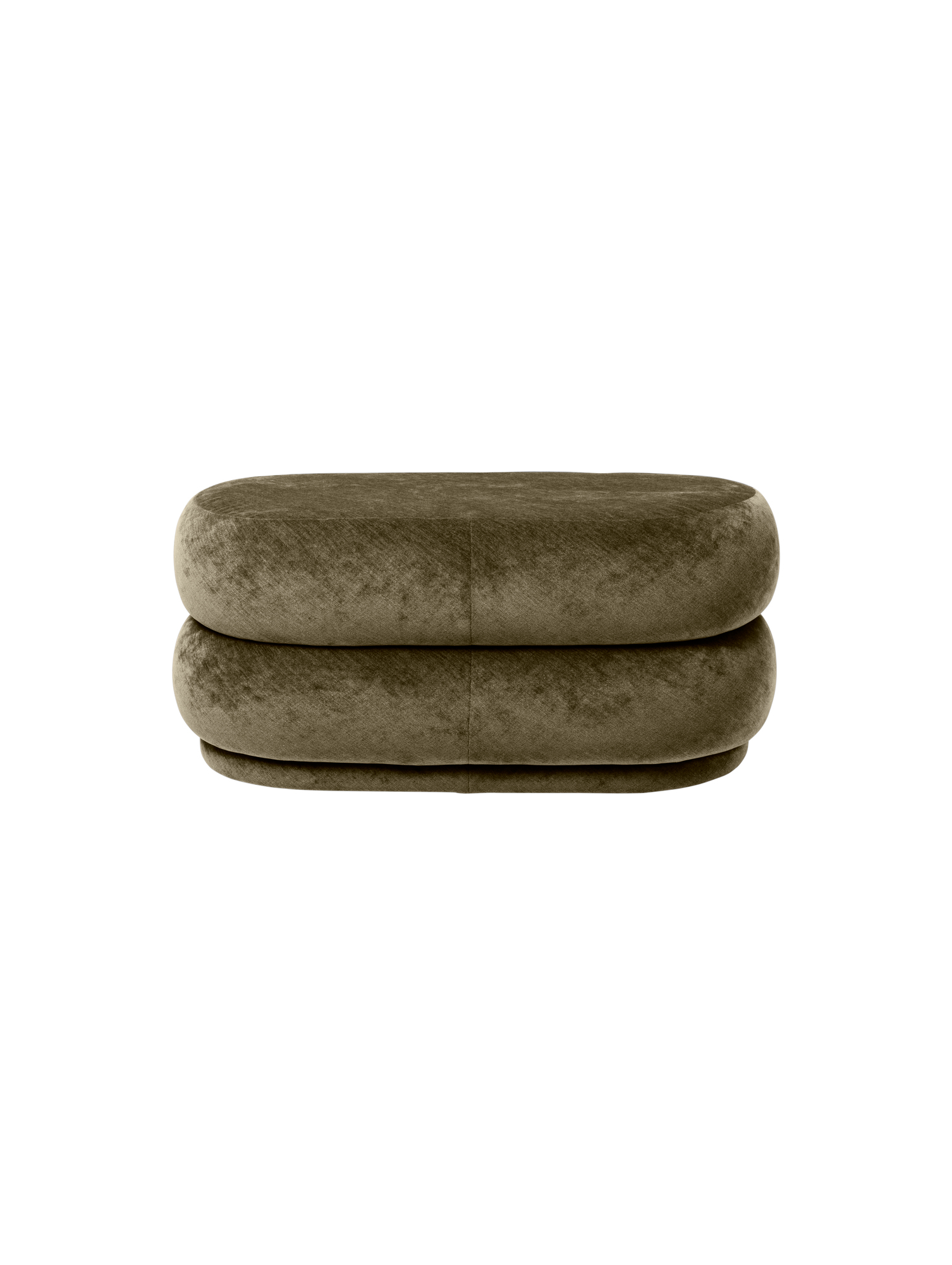 Pouf Oval Faded Velvet Stool Medium Ferm Living Forest